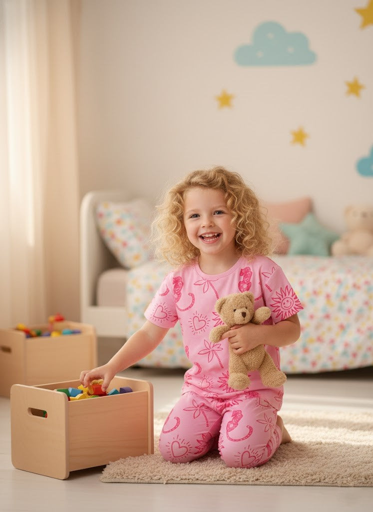 Girls’ Two-Piece Printed Pajama Set