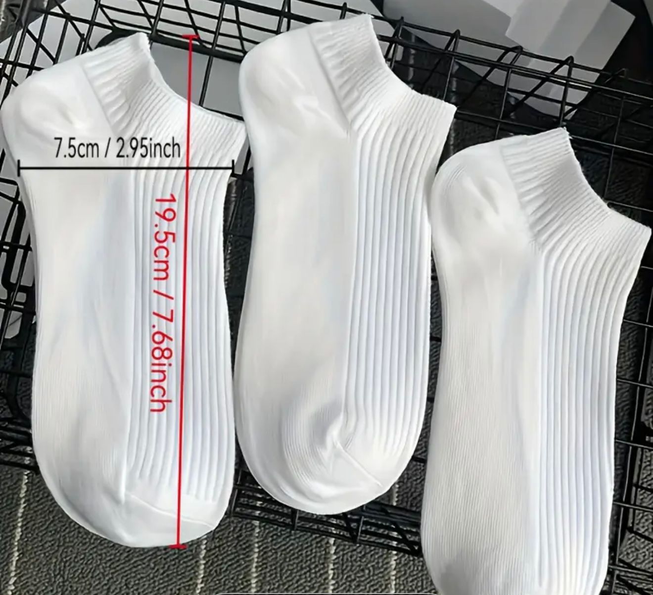 White Low-Cut Socks – 5-Pair