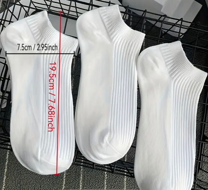 White Low-Cut Socks – 5-Pair